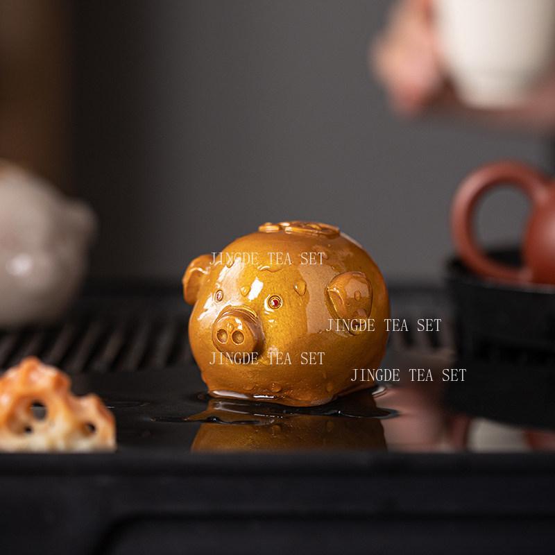 Farbwechselndes Pigment Teetier Glücksbringer Niedliches Tierornament Chinesischer Schreibtisch Teespiel Haus Teeritual Zubehör Teegeschirr