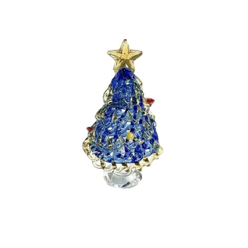 Handmade Colorful Christmas Tree Ornaments Glass Christmas Tree Decorations Christmas Tree Holiday Table DIY Decorations Gifts