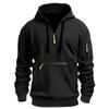 Men's Outdoor Hoodie - Full Zipper Design, Long Sleeve Hoodie, Suitable for Hiking, Camping, Daily Winter Wear - Machine Washable Cold Jacket