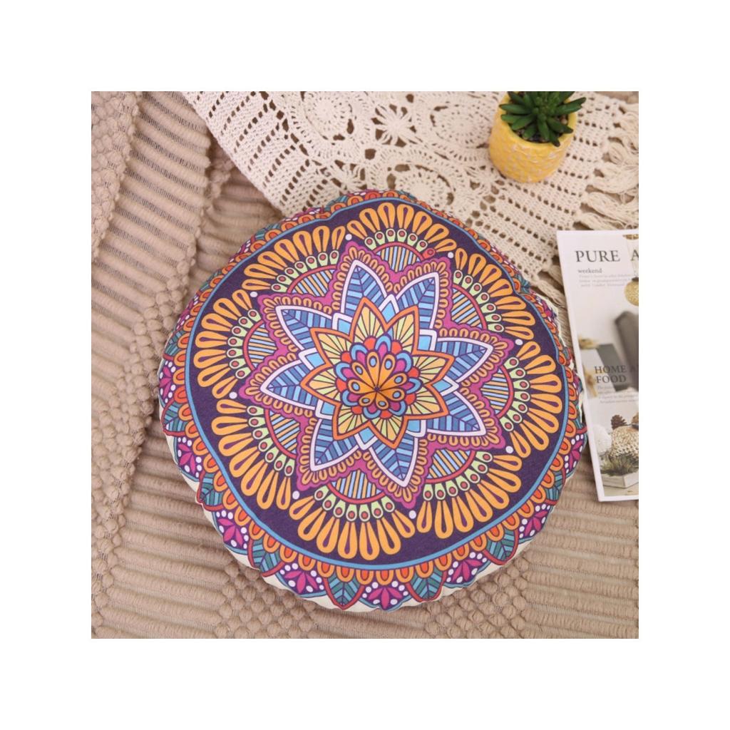 Bohemian Style Soft Round Cushion, Suitable for Living Rooms, Offices, and Gaming Chairs.