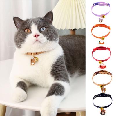 Cat Collar Printing Adjustable Breakaway Pet Skin Friendly Collars with Cats Dogs Bell Pet Accessories