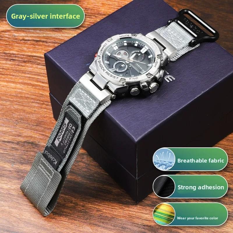 For Casio GSHOCK Heart of Steel Watch Strap GST-S130/S110/S120/W130L/B100/W300/400 Modifie nylon Watchband Wristband accessories
