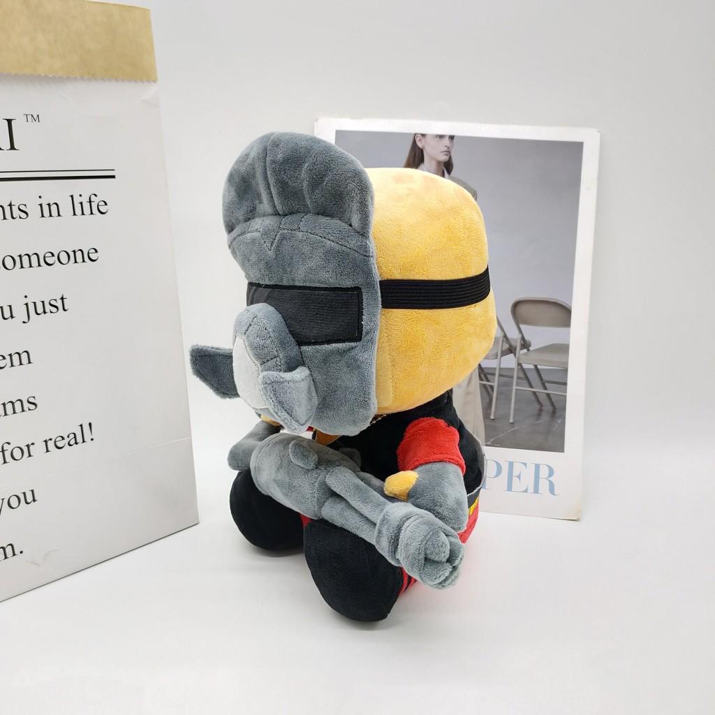 Roblox Minigunner Masked Man Plush Doll: Soft Stuffed Collectible Figure With Detachable Mask