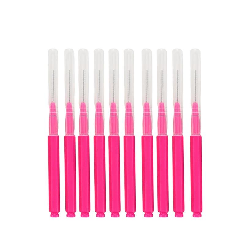 10 Piece Set Interdental Brushes for Tooth Gap Cleaning with Mascara Brushes for Multi Purpose Use in Beauty and Oral Health