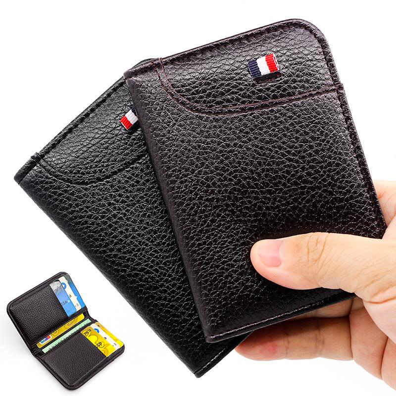 Men's Portable Multi-Functional Large Capacity Slim Card Holder with Multiple Slots