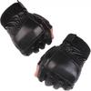 Fingerless Genuine Leather Men Gloves - Long Keeper Half Finger Driving Cycling Bike Motorcycle Outdoor Sport Gloves