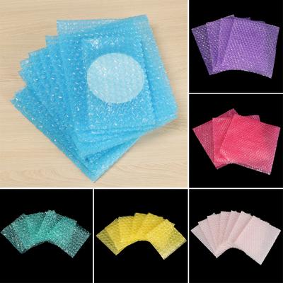 50 unidades de envoltura protectora de plástico color caramelo, bolsa de burbujas transparente de PE, a prueba de golpes, doble película acolchada, bolsas de embalaje de espuma tipo sobre.