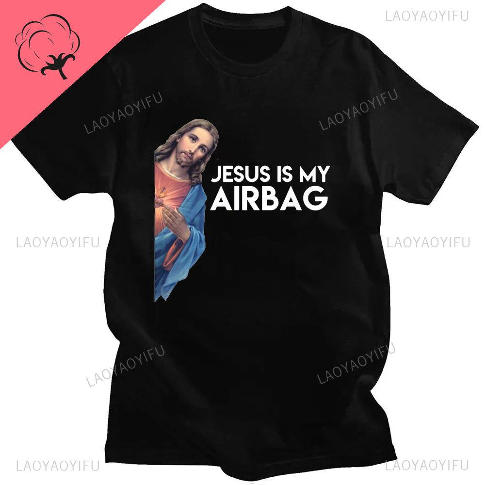 Funny Jesus I Saw That Meme Print Graphic Tshirt Unisex Unisex Tee Shirt Short Sleeve Creativity Casual Summer Shirt Streetwear Tops Unisex