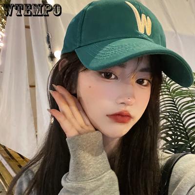 Letter Baseball Cap Female Spring Summer Tide Green Cap Ladies Alphabet Sun Hat