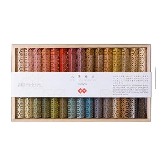 Cohana Isemi Tate Chopstick Rests, Gold Leaf 30 Colors, Chopstick Accessories, Gift Boxed, HD-920-IMB, Set of 30, 5.4 x 1.4 x 1.2 cm, Paper + Foil +