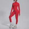 New seamless solid color breathable hip lift tight yoga suit set sports running fitness yoga suit set