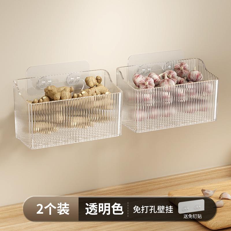 Kuchenny koszyk do przechowywania imbiru i czosnku, wiszący koszyk, imbir czosnek czosnek wiszący koszyk ścienny, pudełko do przechowywania, kuchenny koszyk do przechowywania