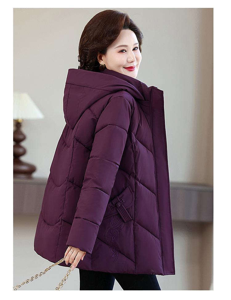 Women’s Short Hooded Windproof Thicken Warm Winter Jacket For Mom