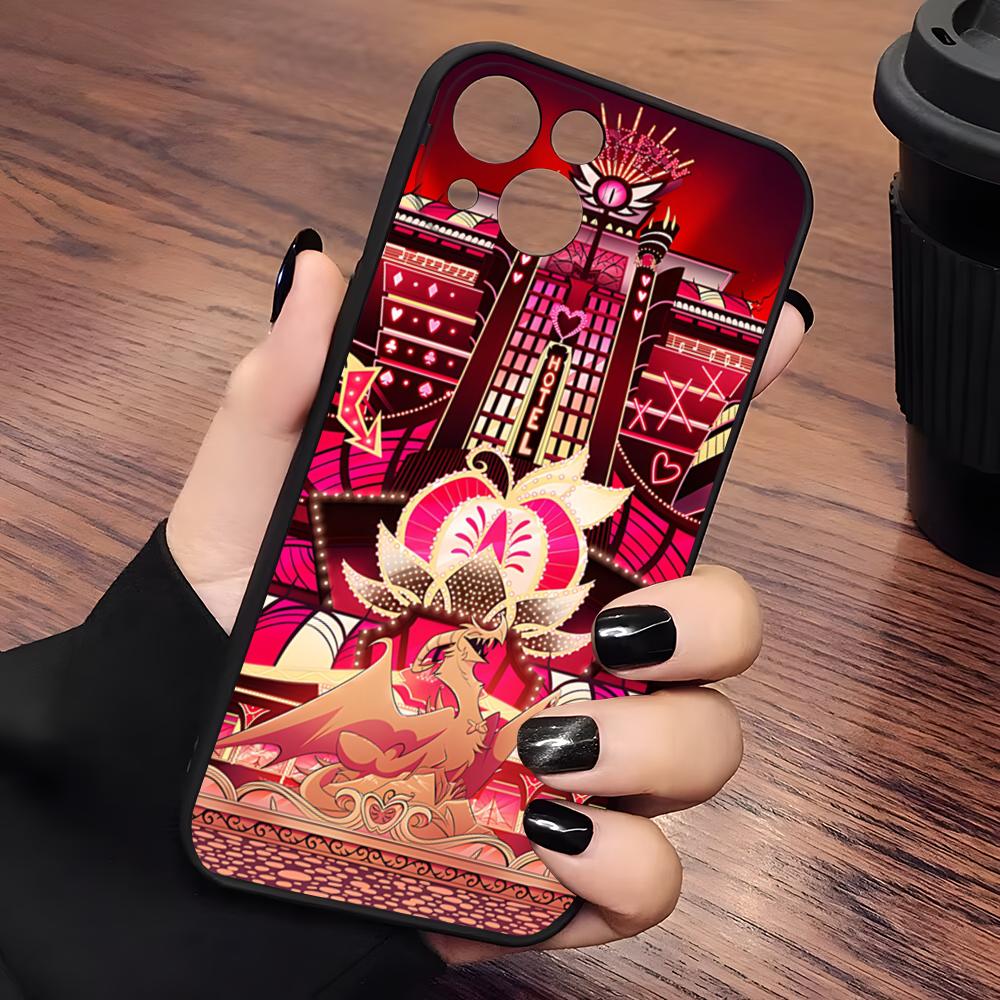 

H-Haz-bins Hotels Phone Case Matte Transparent For Iphone 16 15 Max 14 13 Mini 12 Pro 7 8 11 XR Xs X Plus Back Cover iPhone 14 Pro Max