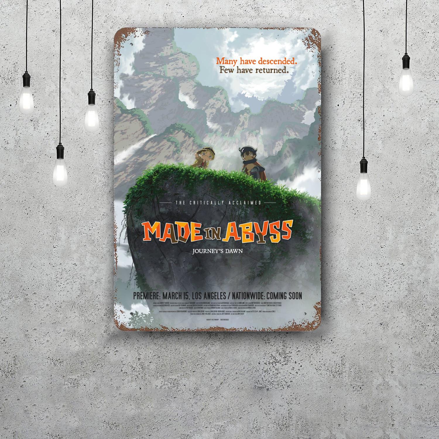 

Made in Abyss Anime Decor Poster Vintage Tin Sign Metal Sign Decorative Plaque for Pub Bar Man Cave Club Wall Decoration 20x30cm（7.8x11.8inch）