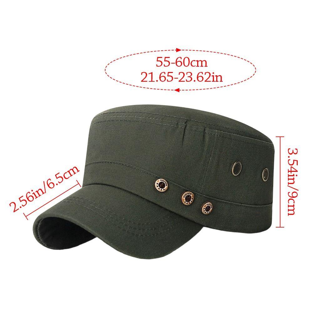 Fashion Anti-UV Fishing Hat Casual Cotton Sun Hat Outdoor Sunscreen Retro Flat Top Hat Spring Summer