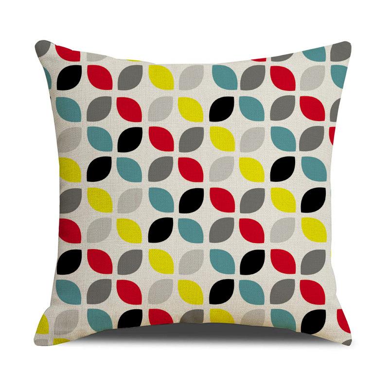 Modern Simple Colorful Geometric Element Pillow Cover Fresh and Fashionable Sofa Cushion Cover Home Decoration Cushion Cover