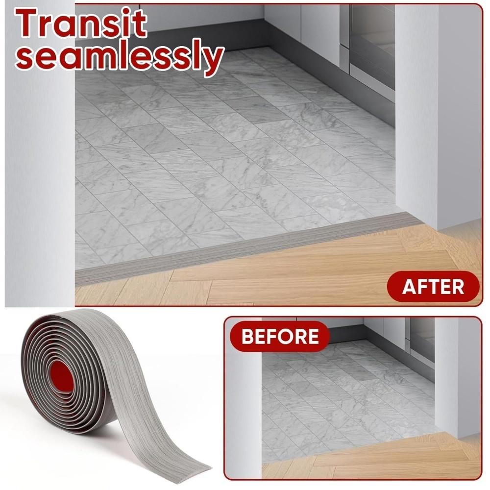 1 Pc 1m/2m/3metersX4cm Wood Grain PVC Wooden Floor Transition Strip, Self-adhesive Edge Sealing StripThreshold Strip
