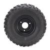 145 70 6 Däck 6 tums ATV UTV Terrängdäck med 3-hålsfälg för Go-kart Golfbil Trädgårdsklippare Svart