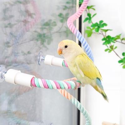 Comfortable Grip DIY Bendable Perch for Birds Cotton Rope Parrot Standing Perch  Cage Enrichment