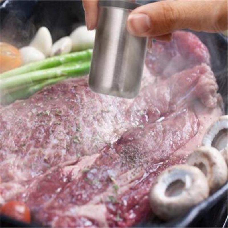 Stainless Steel Spice Salt Pepper Shaker Jar Cruet Container Bottle Castor Kitchen Dining Tool