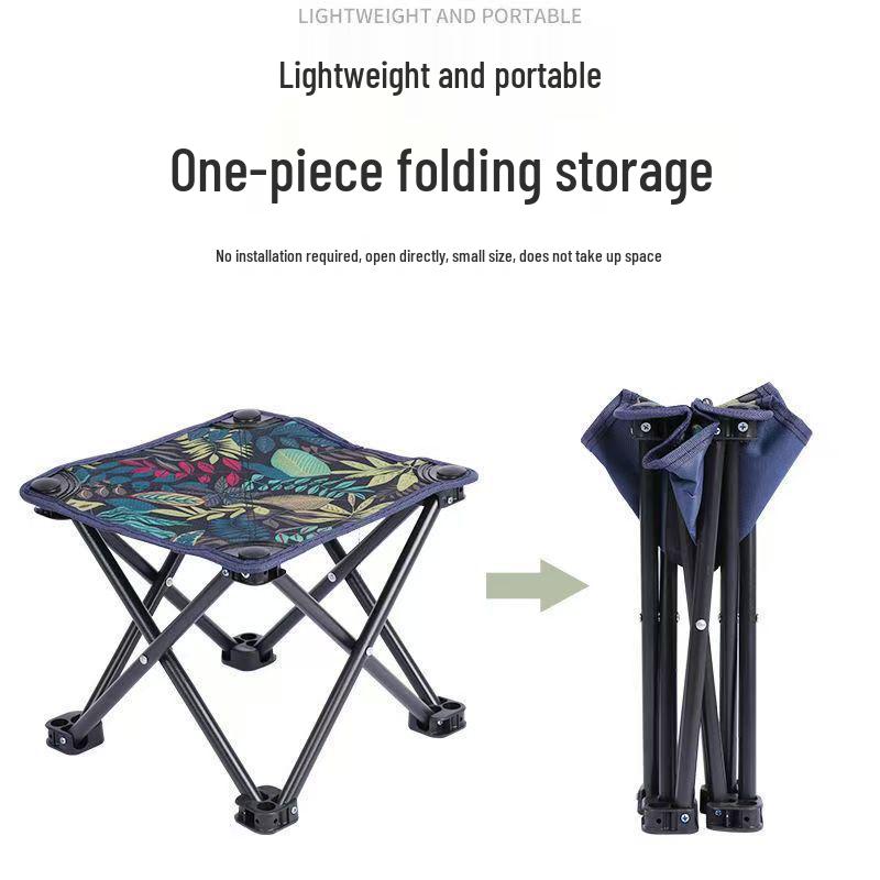 Portable Outdoor Folding Chair for Camping, Fishing, Art Sketching, and Leisure