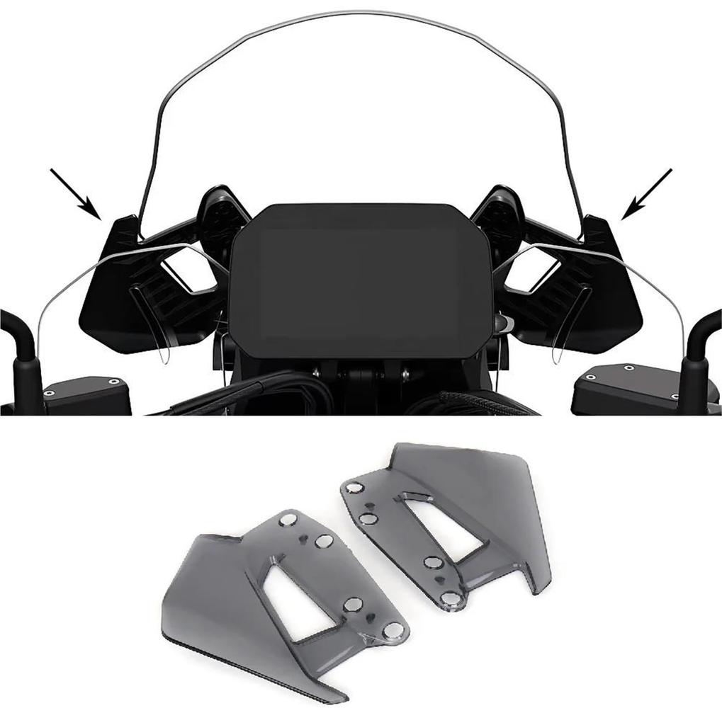 HHRYD Motorcycle Front Wind Deflector Side Spoiler Windshield Windscreen Compatible