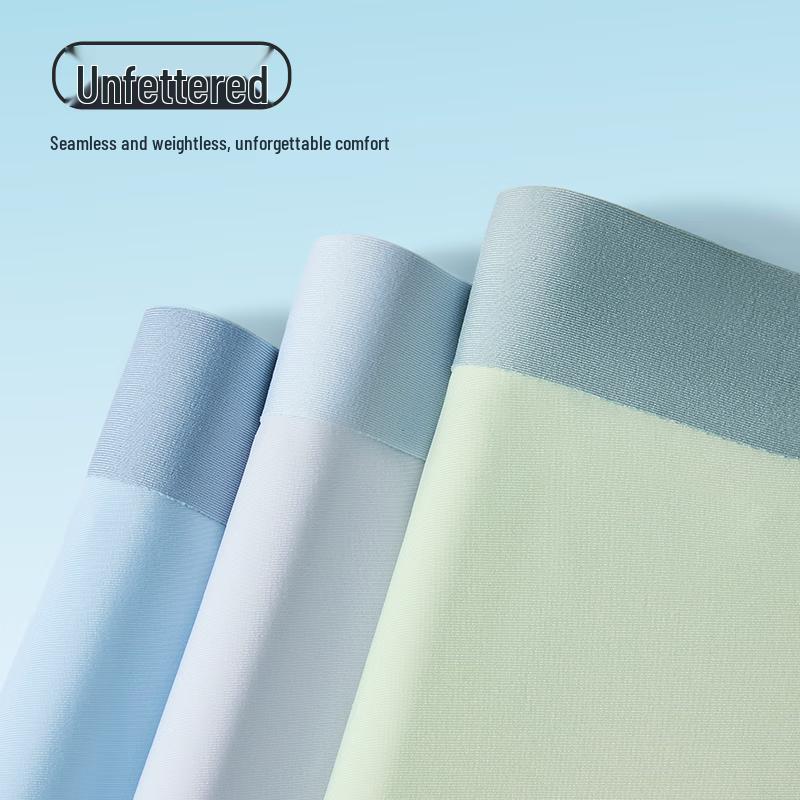 FitonTon Men's Ice Silk Antibacterial Boxer Briefs 4-Pack