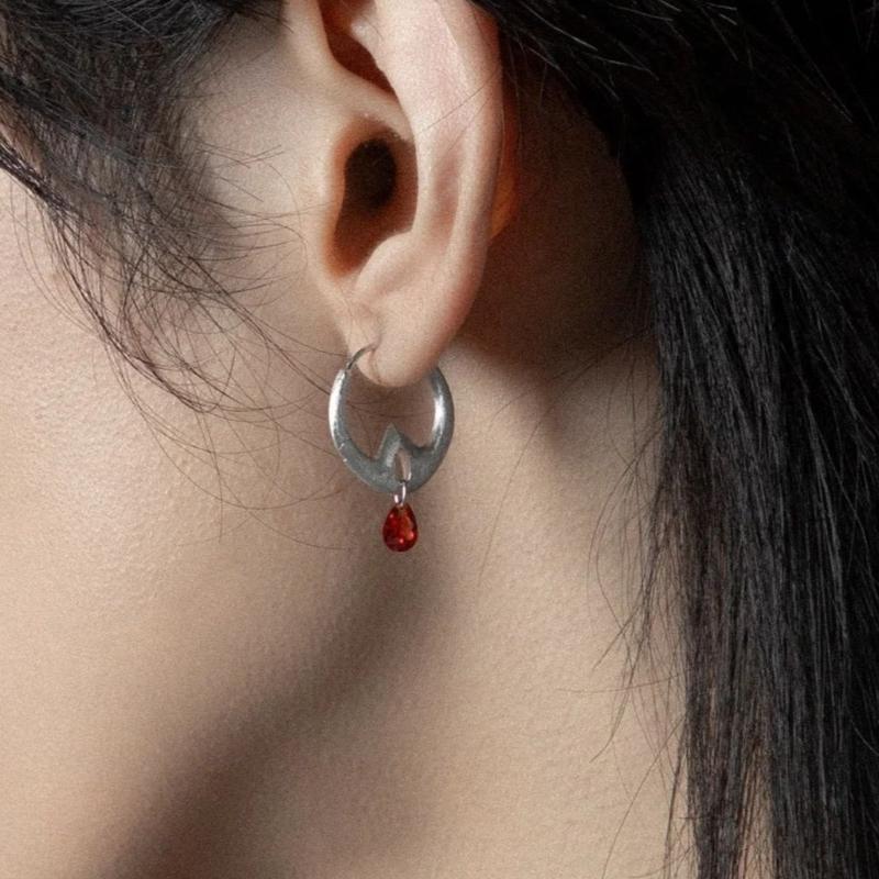 Stylish Copper Hoops Earrings Elegant Suspended Design Circle Earrings Jewelry For Casual Or Formal Occasions