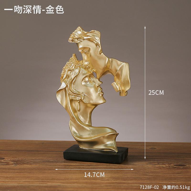 Home Character Ornaments Resin Situation Office Decorations Handicrafts Creative Love Sculpture Light Luxury Art Decoration