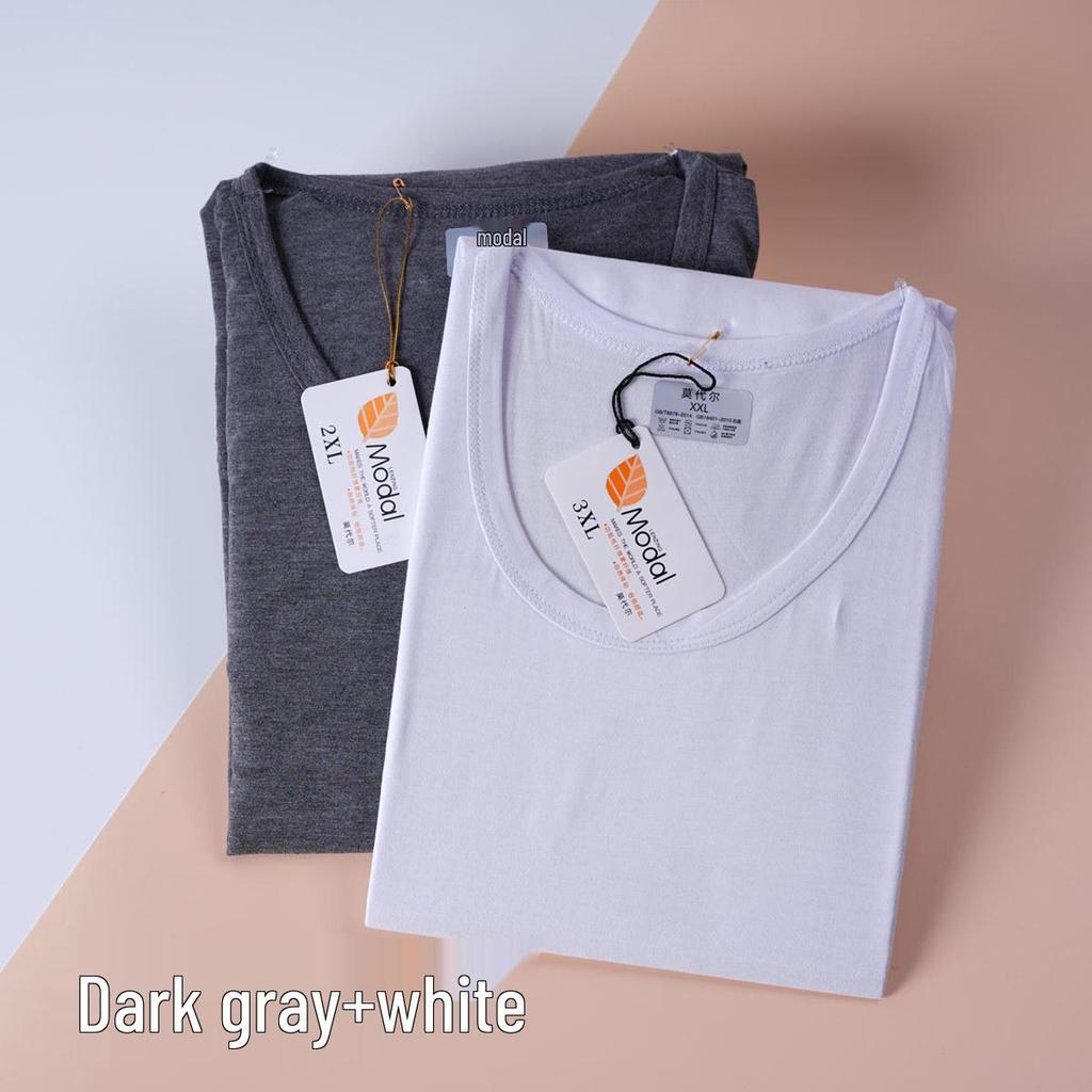 Men's Modal Cotton Long Sleeve Thermal Underwear Set - Lightweight Round Neck Base Layer for Autumn & Winter