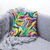 Abstract Colorful Pattern Cushion Cover Premium Comfort Reversible Pillow Cove -Two in One Design for Any Room & Car Interior