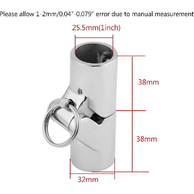 316SS Marine Grade Boat Handrail Fitting -Boat Pipe Connector,Folding Swivel Coupling Tube Joint Connector for 1" (25MM) O.D.Tube/Pipe