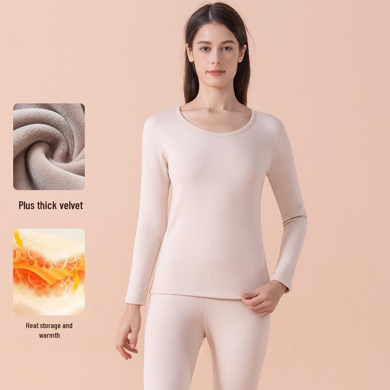 Damen Ultraweiches Thermounterwäsche-Set: Fleecegefüttert, extra dick, wärmeerzeugender Samt für Winter 2025.