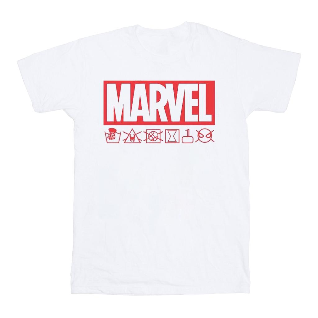 Marvel Mens Logo Wash Care T-Shirt