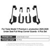 TPE Anti Kick Underseat Full Wrap Guards 6PCS For Tesla Model Y Premium L 2025-2026 Car Interior Accessories