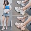 Hollow shoes women's tide new spring and summer breathable mesh thick sole heightening sports sandals