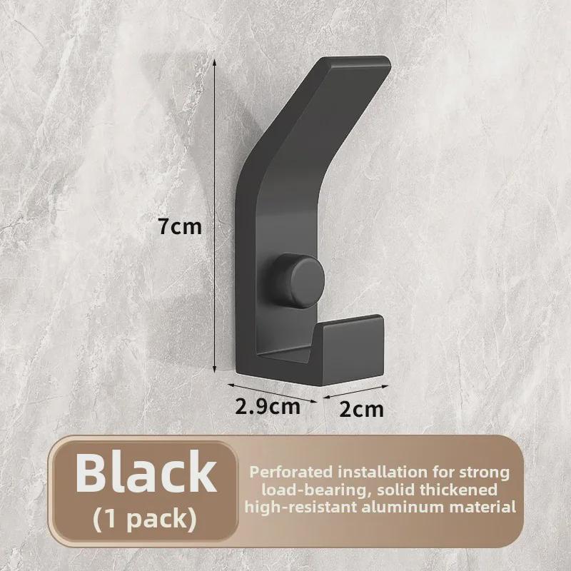 Modern Space Aluminum Single Hook for Kitchen/Bathroom