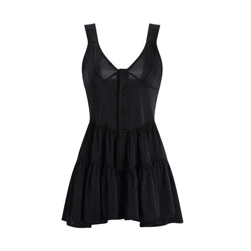 Sexy Satin Slip Dress With Deep V Neck Backless Design For Women Home Loungewear