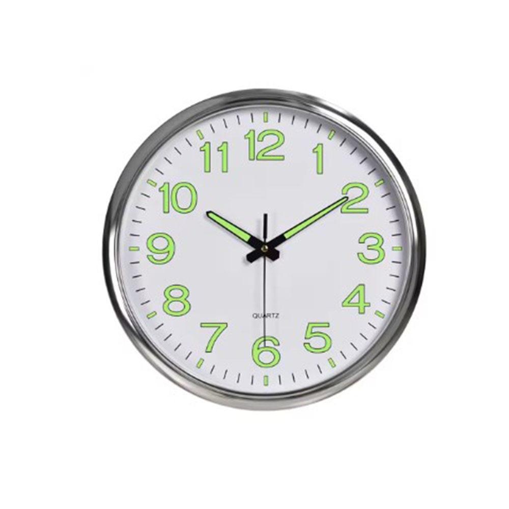 Fashion Tick-free Luminous Wall Clock With Night Light 12 Inch Round Wall Clock Silent Plastic Quartz Clock Office