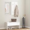 vidaXL Coat Rack Set White Wood Composite