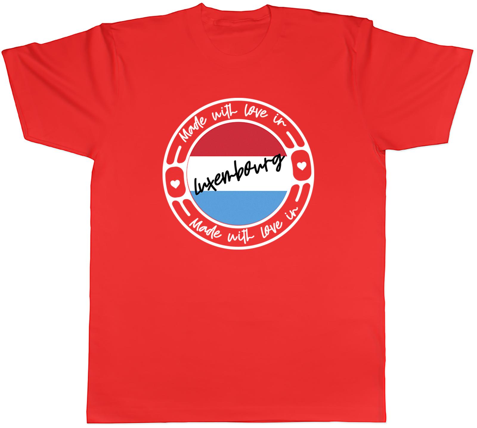 Made With Love In Luxembourg Country Unisexs Unisex TShirt Tee Gift S