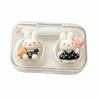 Cartoon Bunny Contact Lens Case Double Compartment Contact Lens Box Companion Box  For Women Girls