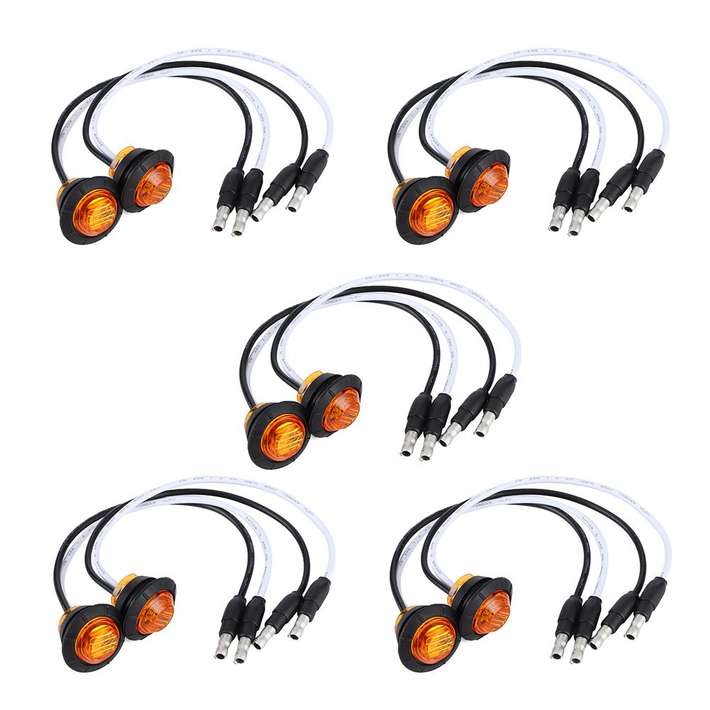 10 Stück 34 Zoll LED Seitenmarkierungsleuchte Begrenzungsleuchte mit DC-Anschluss 12V für Auto Anhänger LKW