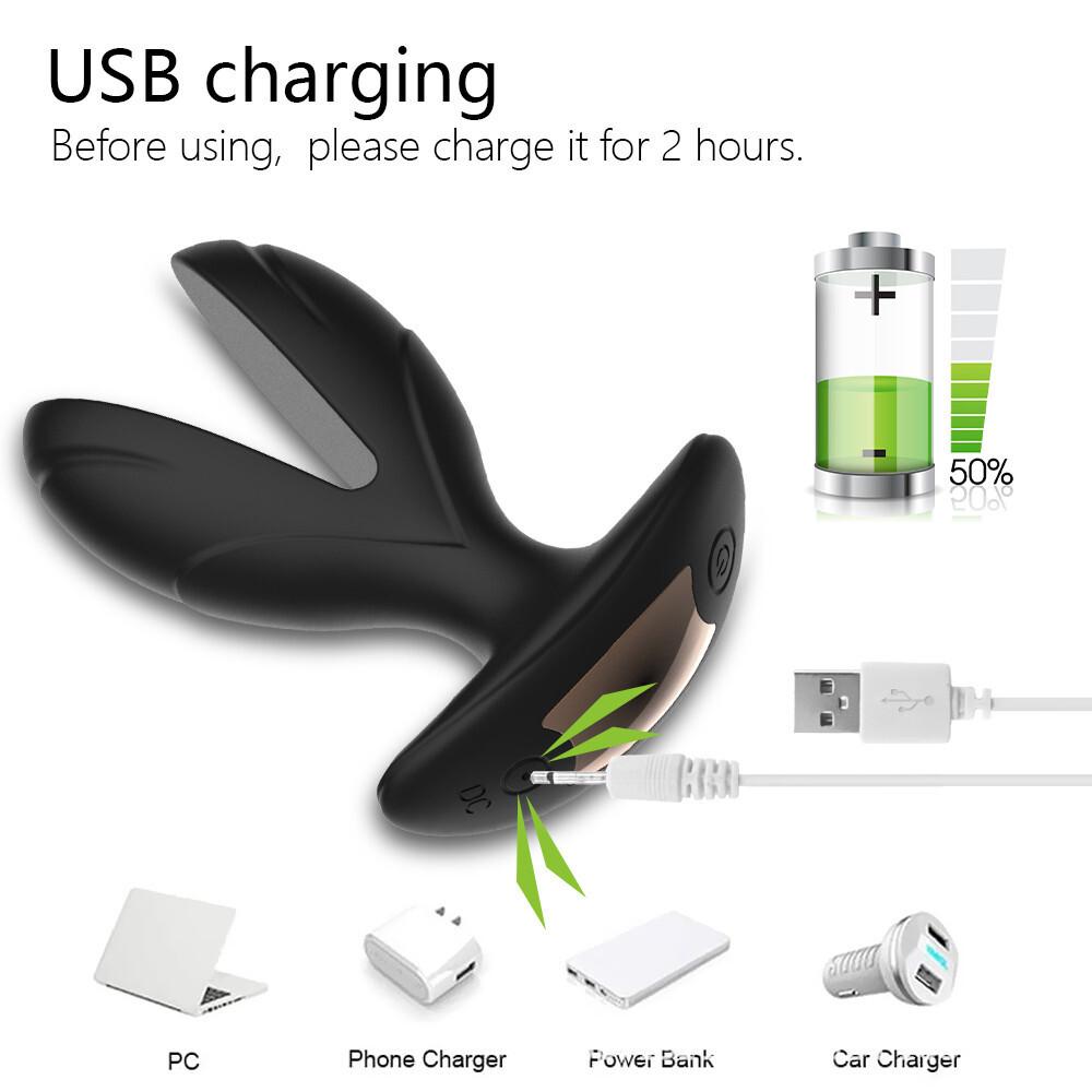 7 Electric Shock 8 Vibration Anal Sex Toys Male Prostate Massager Dildo Vibrator Wireless Remote Opening Butt Plug Anus Dilator