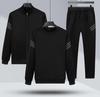 Men's Spring/Autumn Three-Piece Running Suit: Cardigan & Long Pants for Middle-Aged & Elderly Casual Wear