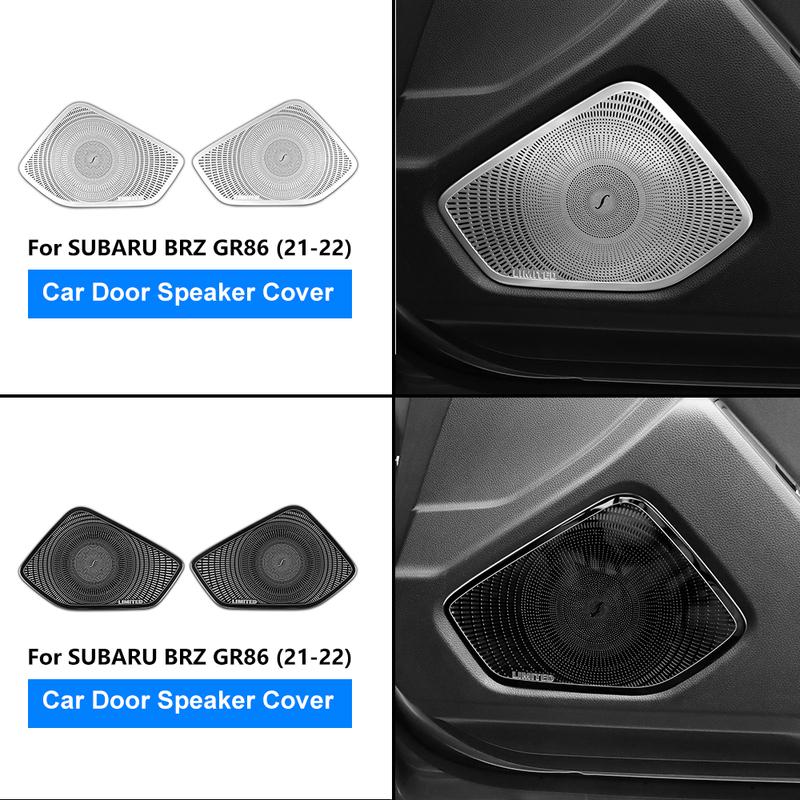 Car Door Audio Speaker For Subaru BRZ Toyota GR86    2024 2pcs Decor Cover Loudspeaker 3D Trim Sticker