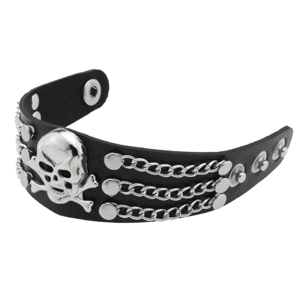 European & American Punk Skull Rivet Bracelet - Trendy Rock Nightclub Style