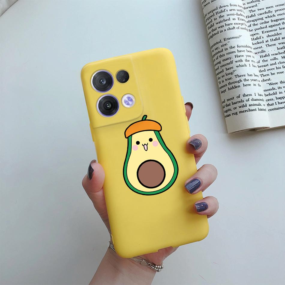 For Oppo Reno 8 Case OPPO Reno 8 Pro Plus Reno8 4G 5G Cover Cute Cactus Cartoon Phone Case Protection Shockproof Soft Back Cover