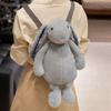 Kawaii 45cm Cartoon Long-eared Rabbit Backpack Super Soft Pink Gray Brown Bag Bunny Funny Graduation Halloween Gift for Students